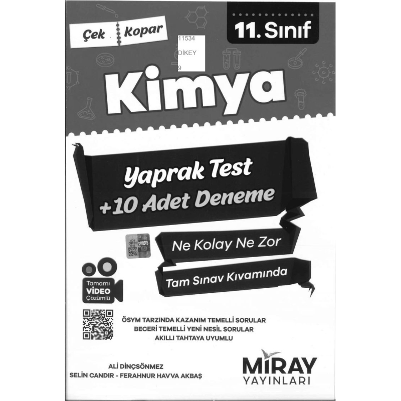 KİMYA YAPRAK TEST +10 ADET DENEME