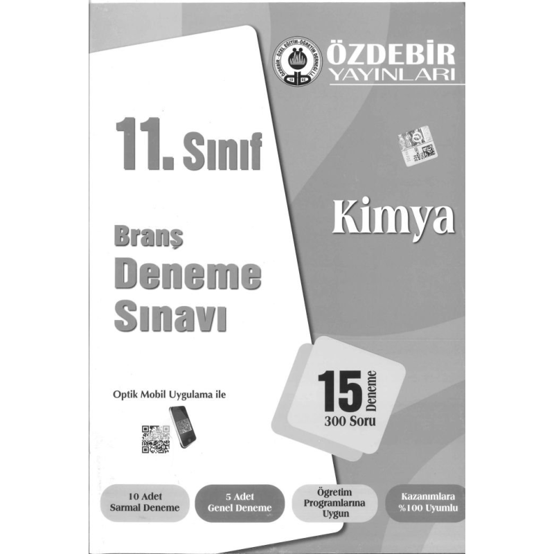 BRANŞ DENEME SINAVI KİMYA 15 DENEME 300 SORU
