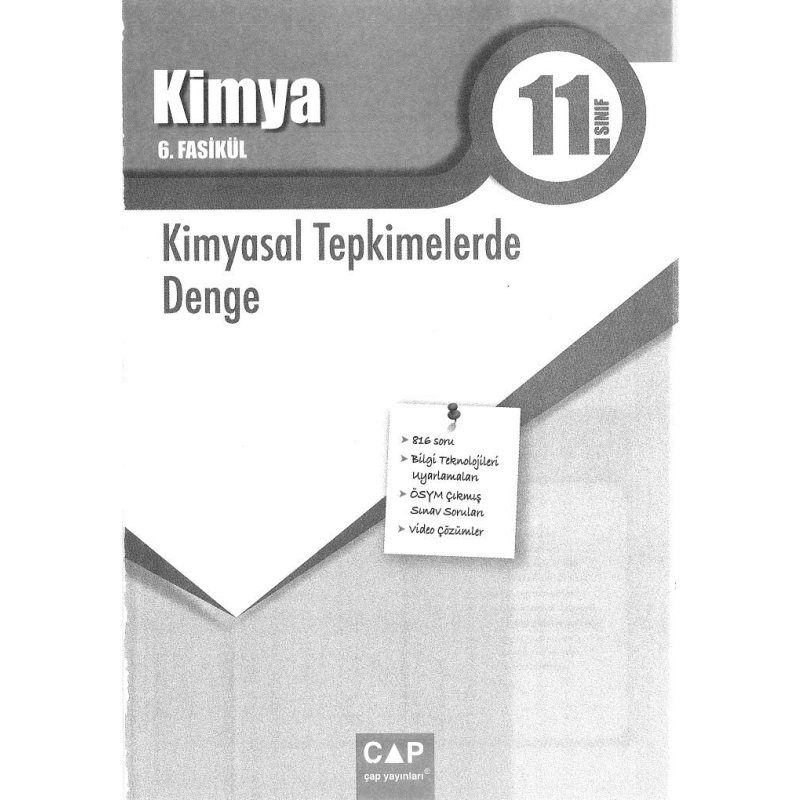 KİMYA 6. FASİKÜL KİMYASAL TEPKİMELERDE DENGE