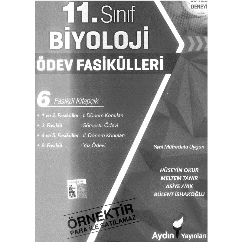 BİYOLOJİ ÖDEV FASİKÜLLERİ 6 FASİKÜL KİTAPÇIK
