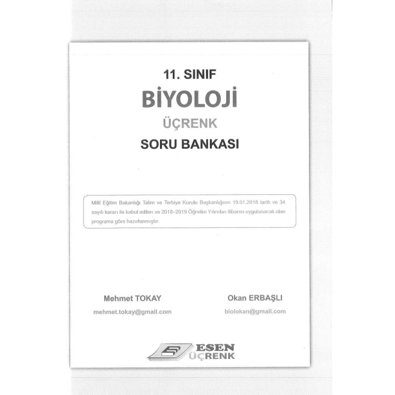 BİYOLOJİ ÜÇRENK SORU BANKASI