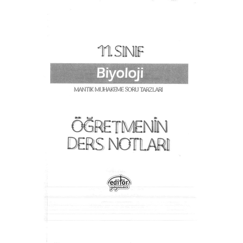 BİYOLOJİ ÖĞRETMENİN DERS NOTLARI