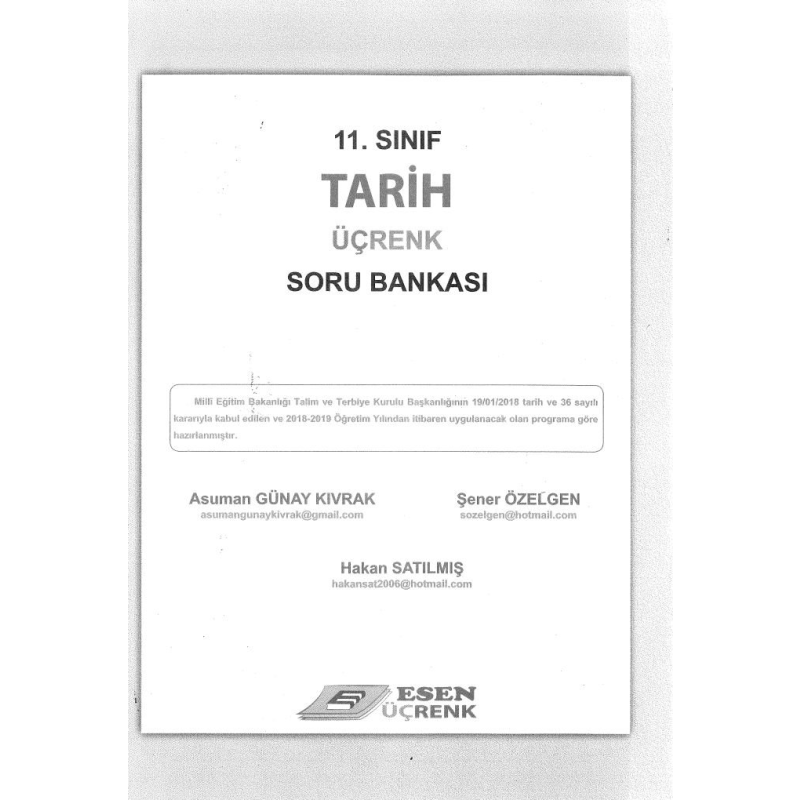 TARİH ÜÇRENK SORU BANKASI