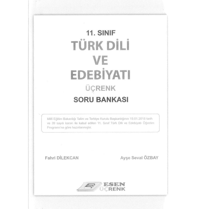 TÜRK DİLİ VE EDEBİYATI ÜÇRENK SORU BANKASI