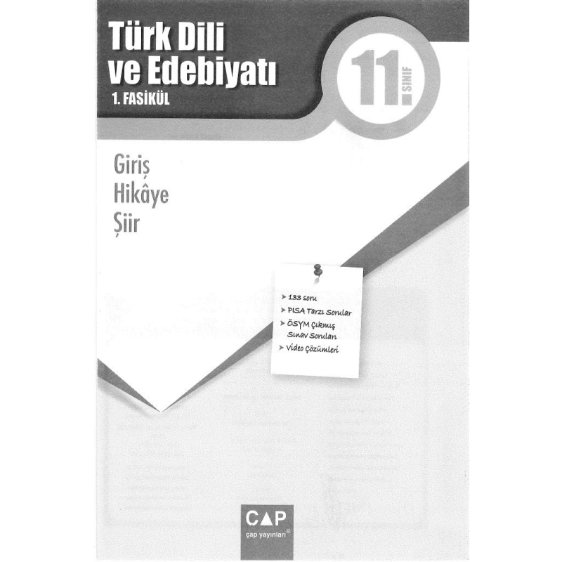 TÜRK DİLİ VE EDEBİYATI 1. FASİKÜL GİRİŞ HİKAYE ŞİİR