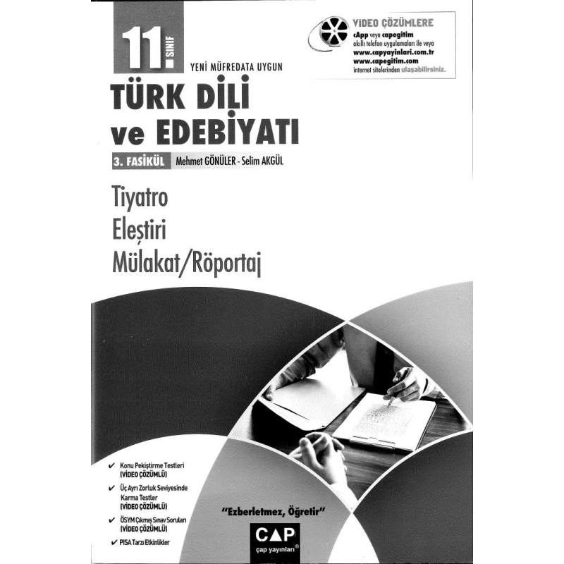 TÜRK DİLİ VE EDEBİYATI 3. FASİKÜL TİYATRO ELEŞTRİ MÜLAKAT/RÖPORTAJ