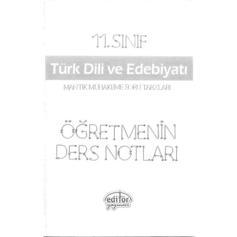 TÜRK DİLİ VE EDEBİYATI ÖĞRETMENİN DERS NOTLARI