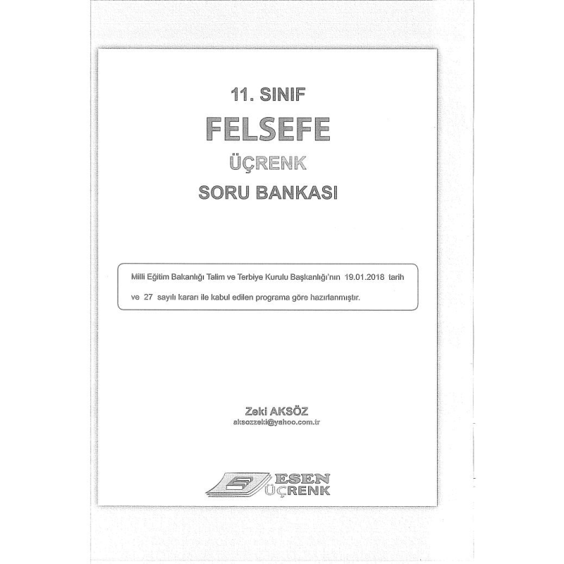 FELSEFE ÜÇRENK SORU BANKASI