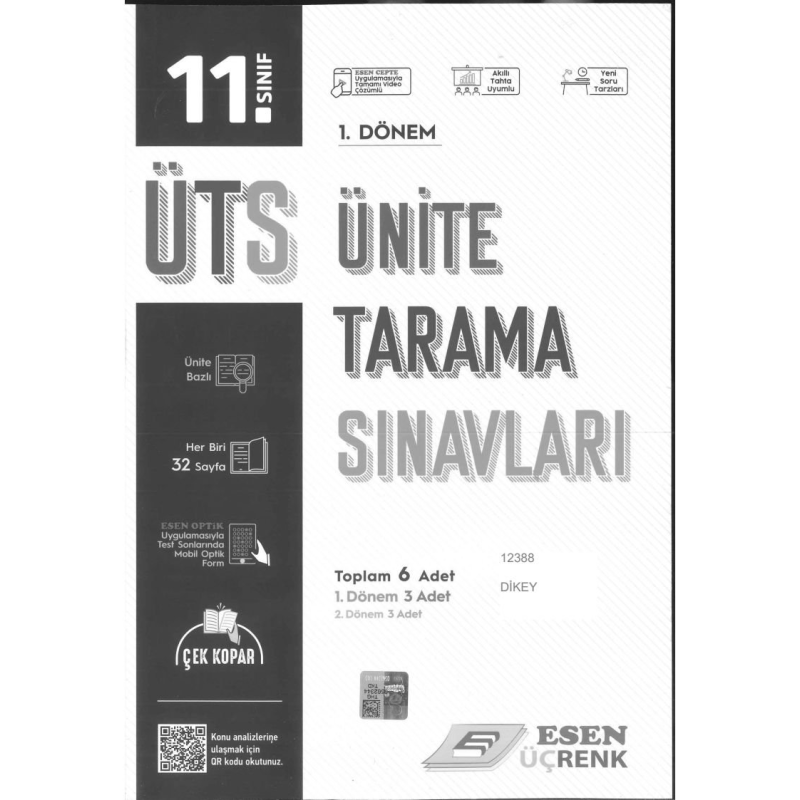 ÜNİTE TARAMA SINAVLARI 1. DÖNEM TOPLAM 6 ADET