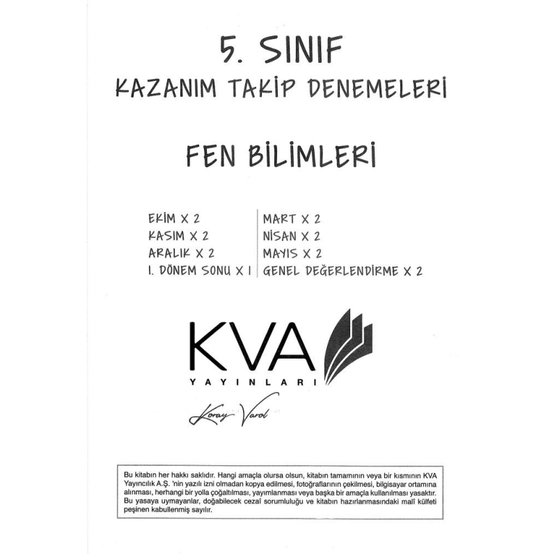 KAZANIM TAKİP DENEMELERİ FEN BİLİMLERİ