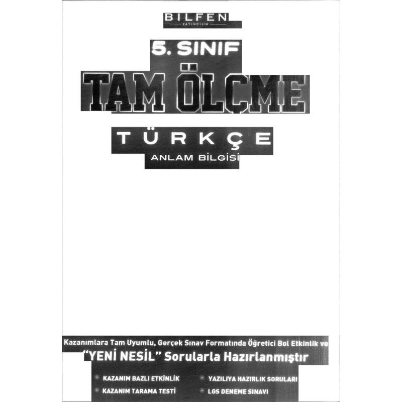 TAM ÖLÇME TÜRKÇE ANLAM BİLGİSİ