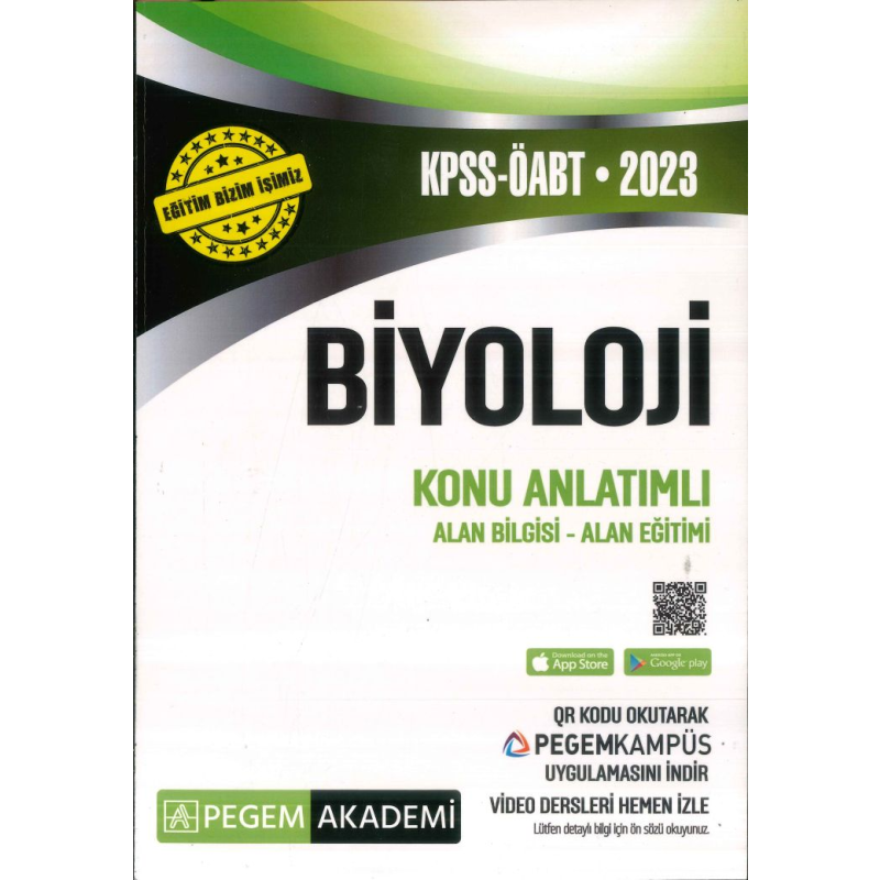 BİYOLOJİ KONU ANLATIMLI ALAN BİLGİSİ - ALAN EĞİTİMİ