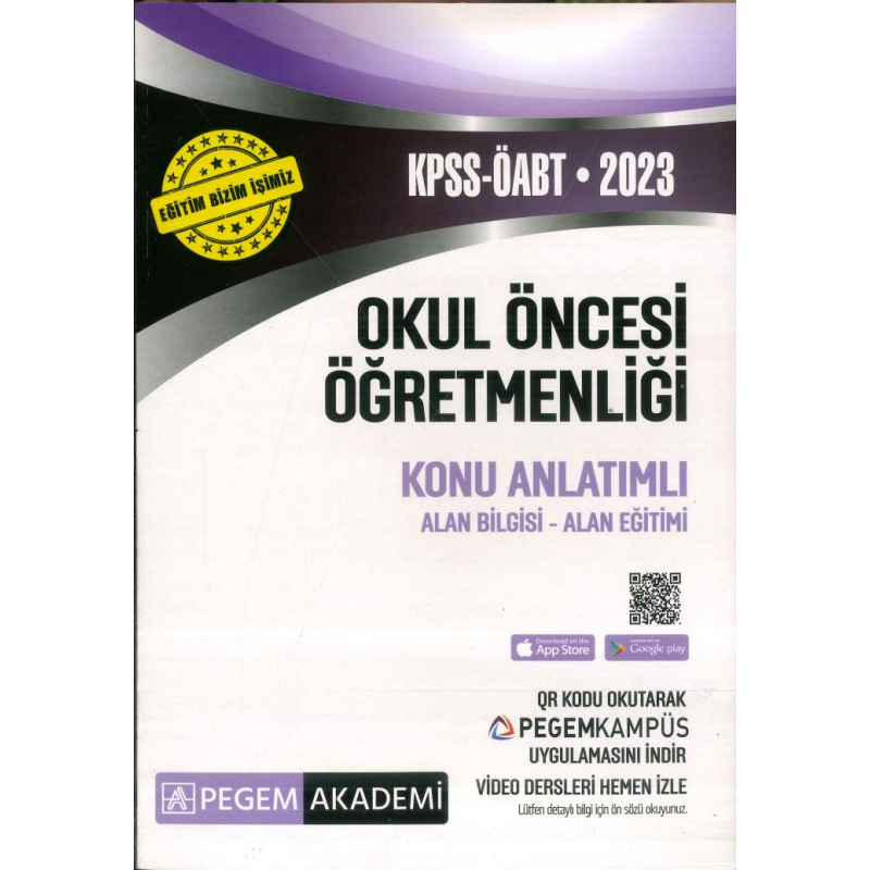 OKUL ÖNCESİ ÖĞRETMENLİĞİ KONU ANLATIMLI ALAN BİLGİSİ-ALAN EĞİTİMİ