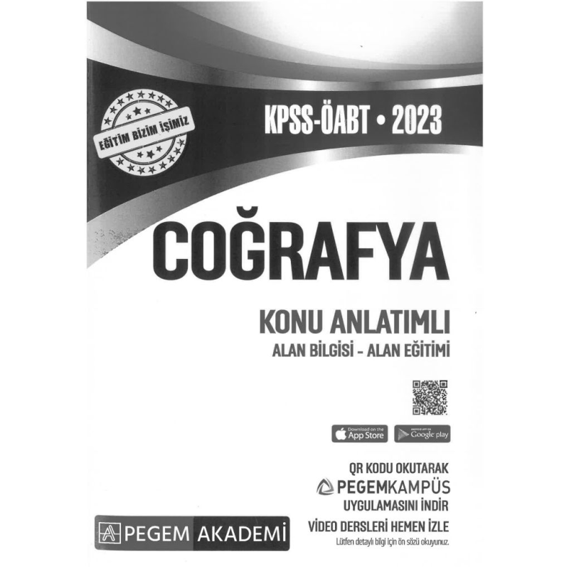 COĞRAFYA KONU ANLATIMLI ALAN BİLGİSİ - ALAN EĞİTİMİ