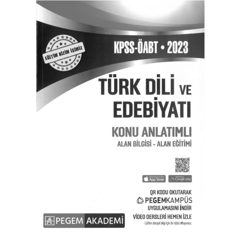 TÜRK DİLİ VE EDEBİYATI KONU ANLATIMLI ALAN BİLGİSİ - ALAN EĞİTİMİ