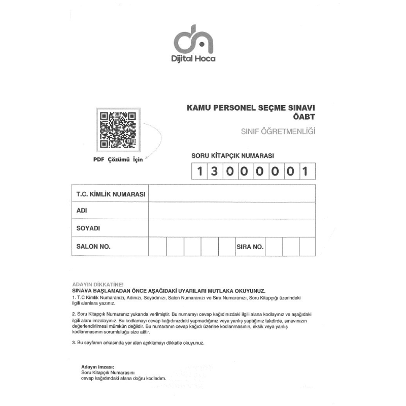 SINIF ÖĞRETMENLİĞİ 6*75 DENEME