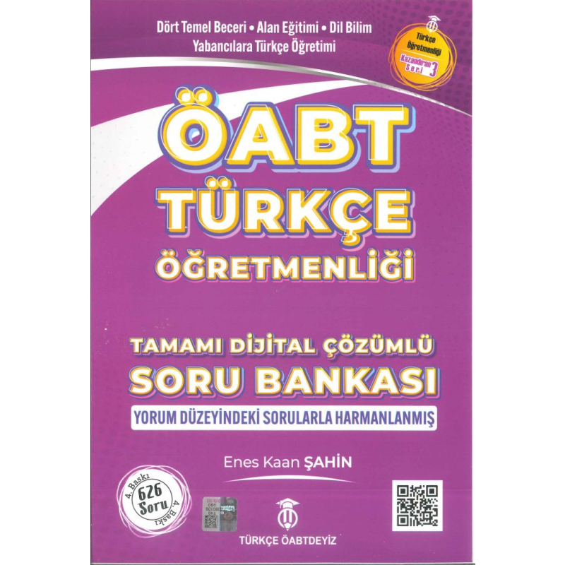 DÖRT TEMEL BECERİ-ALAN EĞİTİMİ-DİL BİLİM-YABANCILARA TÜRKÇE ÖĞRETİMİ SORU BANKASI