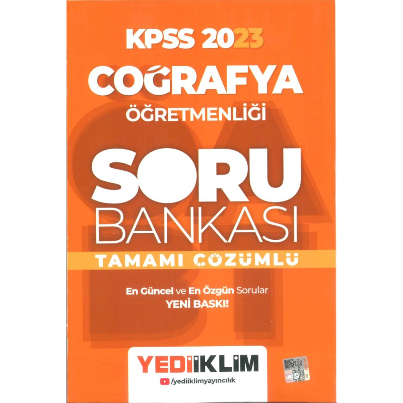 COĞRAFYA ÖĞRETMENLİĞİ SORU BANKASI TAMAMI ÇÖZÜMLÜ