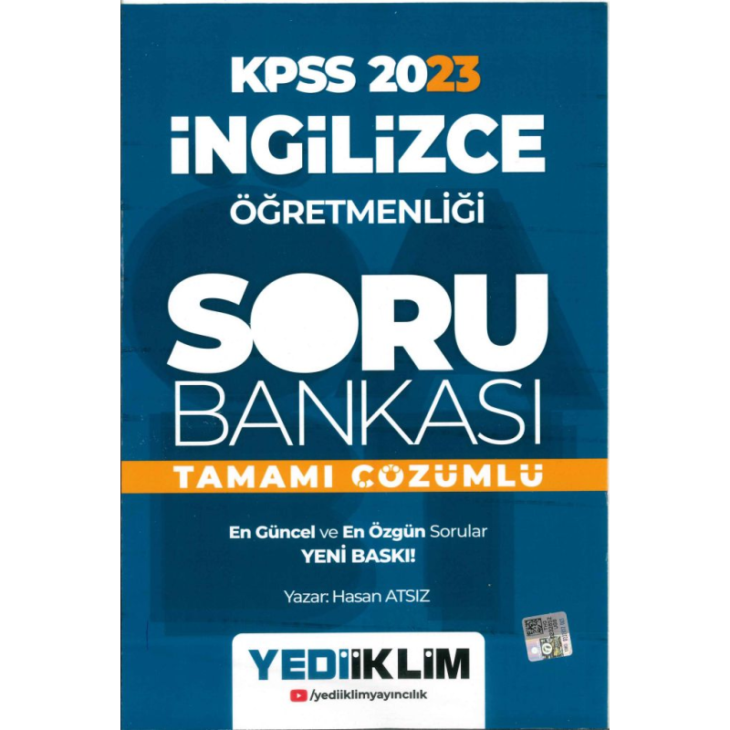 İNGİLİZCE ÖĞRETMENLİĞİ TAMAMI ÇÖZÜMLÜ SORU BANKASI