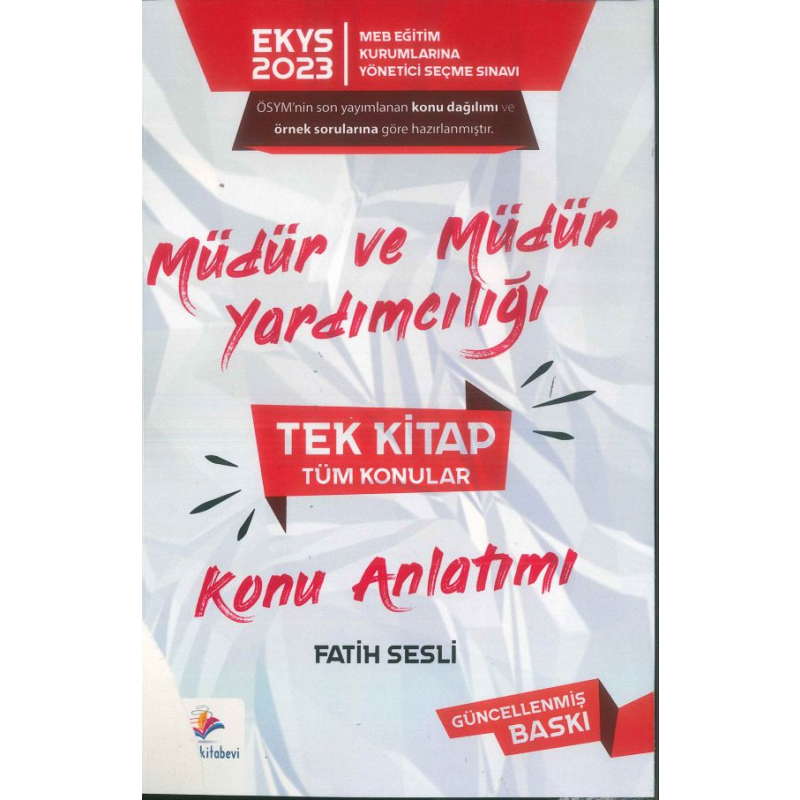 MÜDÜR VE MÜDÜR YARDIMCILIĞI TEK KİTAP KONU ANLATIM TÜM KONULAR
