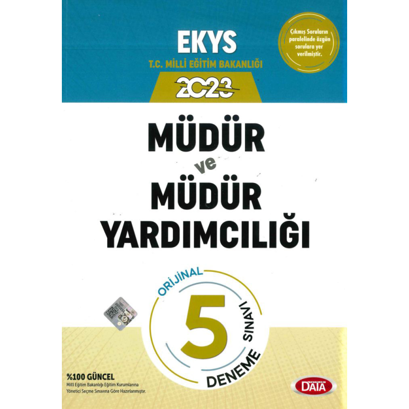 MÜDÜR VE MÜDÜR YARDIMCILIĞI ORJİNAL 5 ÇÖZÜMLÜ DENEME