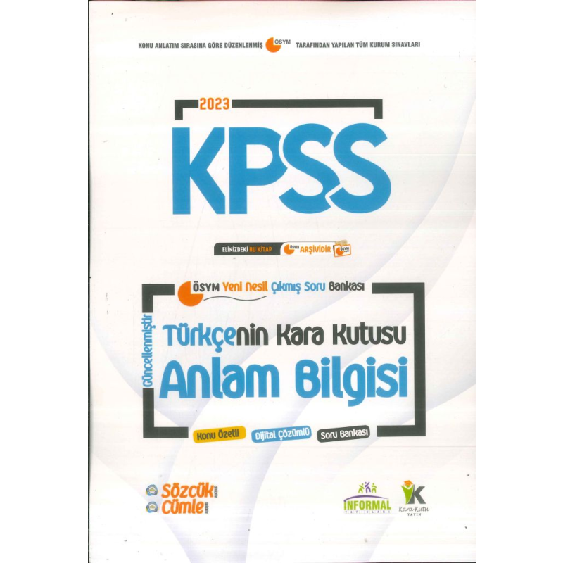 TÜRKÇENİN KARA KUTUSU ANLAM BİLGİSİ