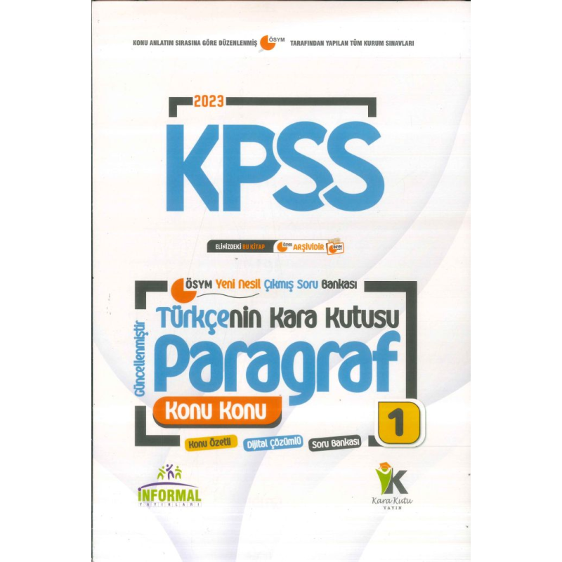 TÜRKÇENİN KARA KUTUSU PARAGRAF (KONU KONU)