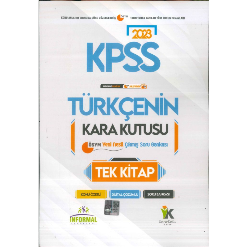 TÜRKÇENİN KARA KUTUSU TEK KİTAP