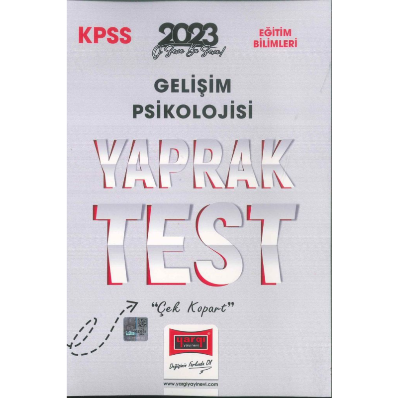 GELİŞİM PSİKOLOJİSİ YAPRAK TEST
