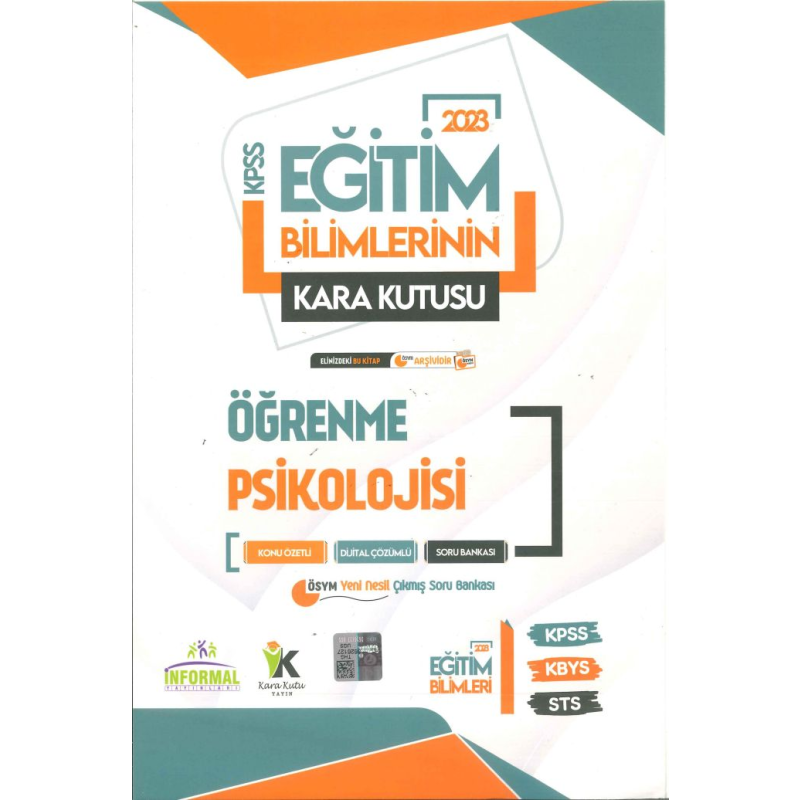 KARA KUTU ÖĞRENME PSİKOLOJİSİ KONU ÖZETLİ SORU BANKASI