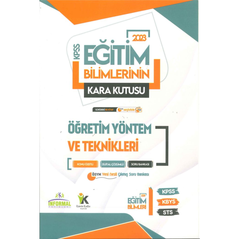 KARA KUTU ÖĞRETİM YÖNTEM VE TEKNİKLERİ KONU ÖZETLİ SORU BANKASI