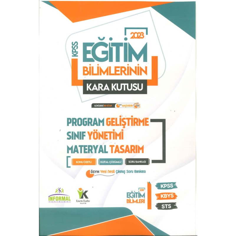 KARA KUTU PROGRAM GELİŞTİRME SINIF YÖNETİMİ MATERYAL TASARIM KONU ÖZETLİ SORU BANKASI