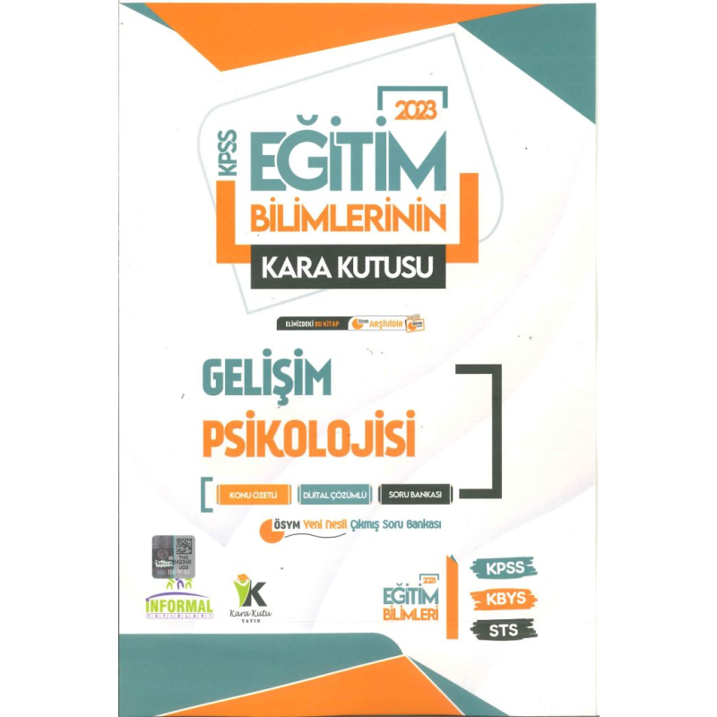 KARA KUTU GELİŞİM PSİKOLOJİSİ KONU ÖZETLİ SORU BANKASI