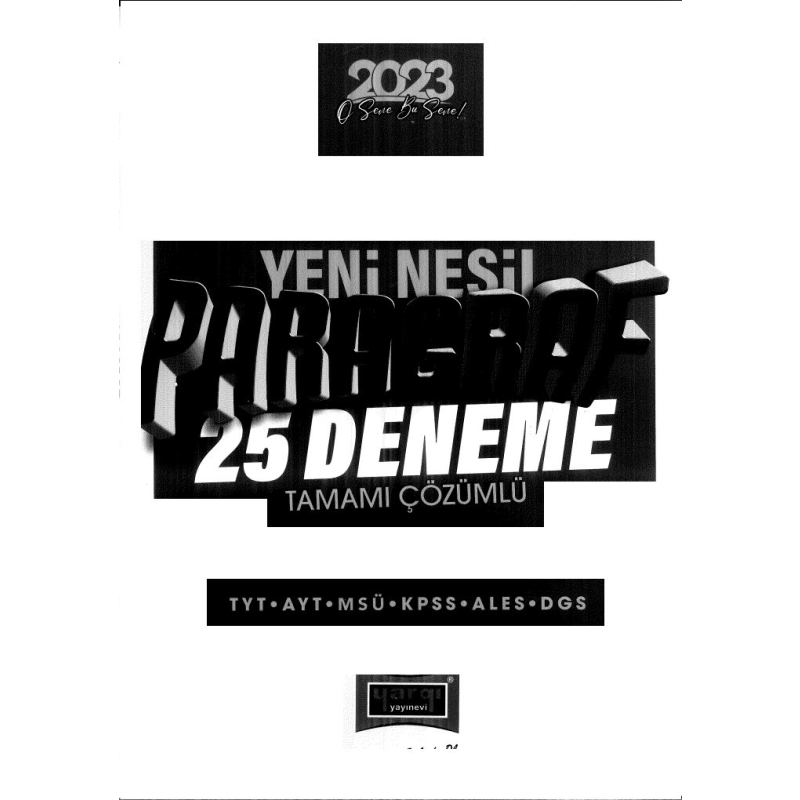 YENİ NESİL PARAGRAF 25 DENEME ÇÖZÜÖMLÜ