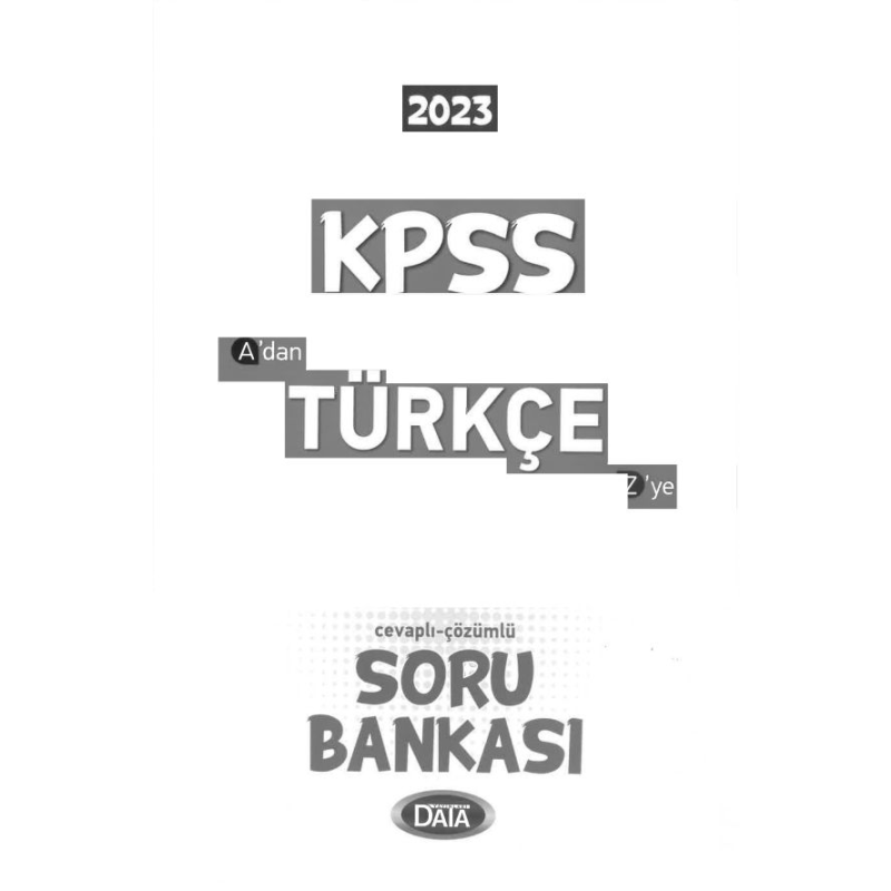 A'DAN Z'YE TÜRKÇE SORU BANKASI