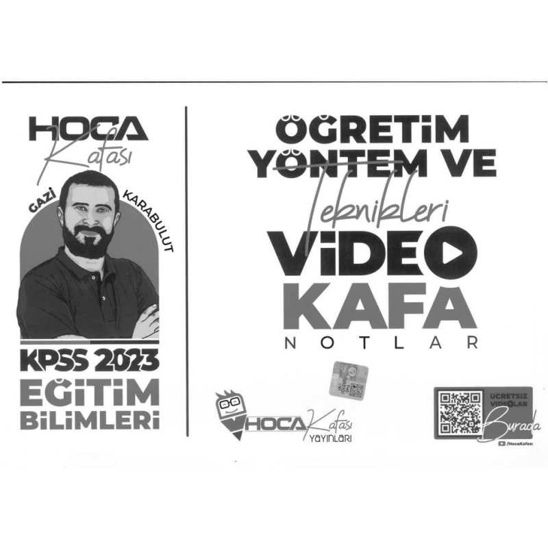 ÖĞRETİM YÖNTEM VE TEKNİKLERİ VİDEO KAFA NOTLAR