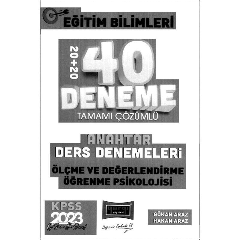 40 ANAHTAR DENEME TAMAMI ÇÖZÜMLÜ ÖLÇME DEĞERLENDİRME- ÖĞRENME PSİKOLOJİSİ