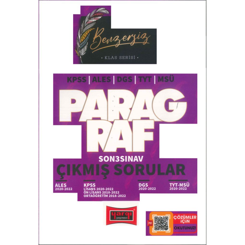 KLAS SERİSİ PARAGRAF ÇIKMIŞ SORULAR (ALES-DGS-KPSS-TYT-MSÜ)