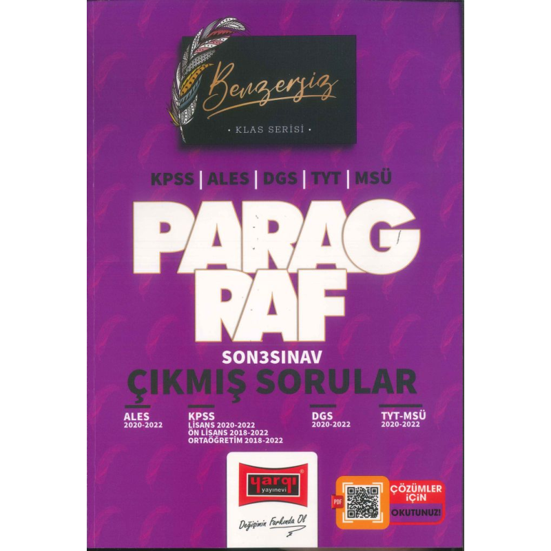 KLAS SERİSİ PARAGRAF ÇIKMIŞ SORULAR (ALES-KPSS-DGS-TYT-MSÜ) 2020-2022