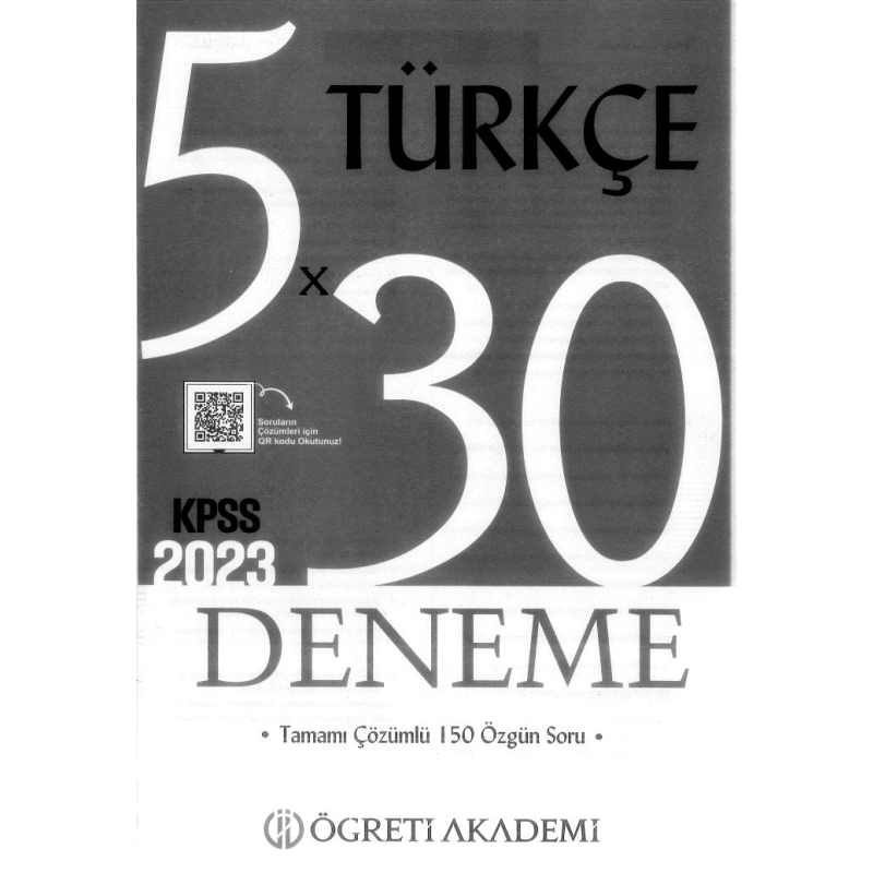 TÜRKÇE 5*30 DENEME ÇÖZÜMLÜ