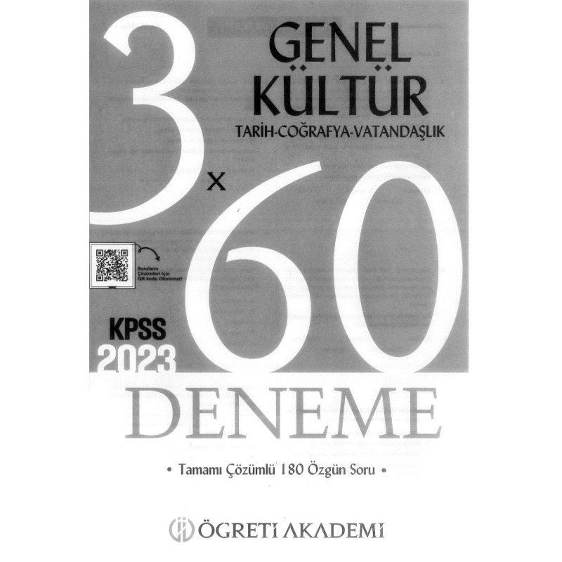 TARİH COĞRAFYA VATANDAŞLIK 3*60 DENEME ÇÖZÜMLÜ