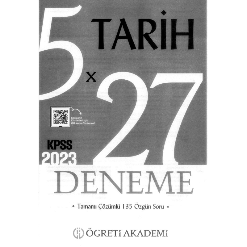 TARİH 5*27 DENEME ÇÖZÜMLÜ