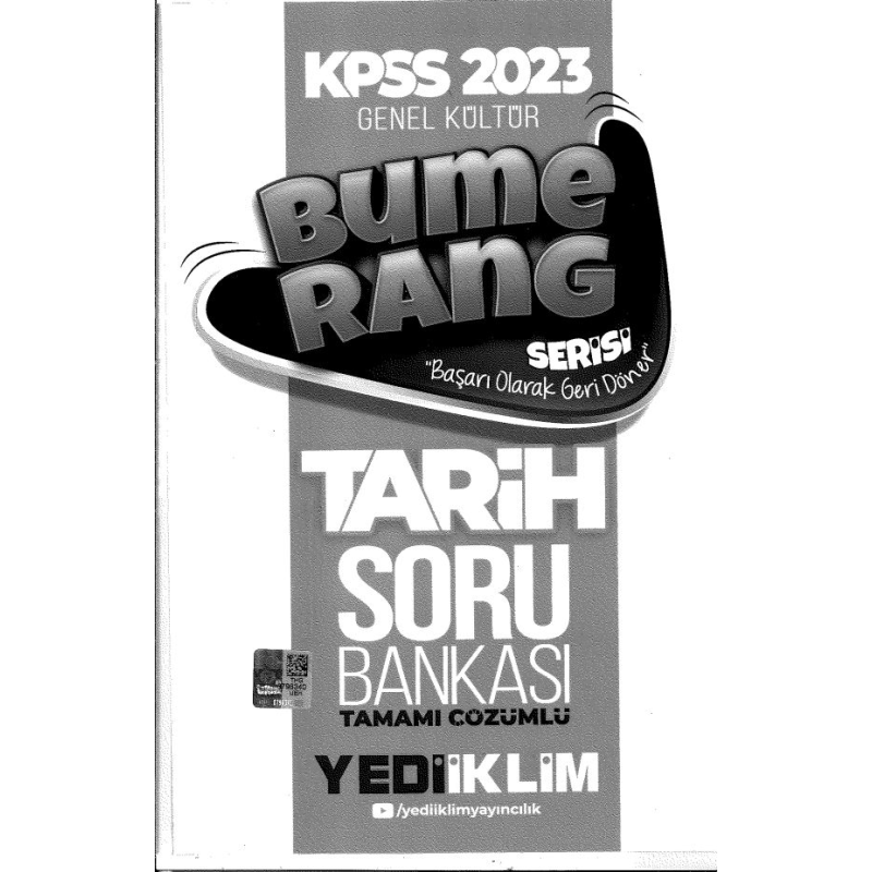 BUMERANG SERİSİ TARİH SORU BANKASI