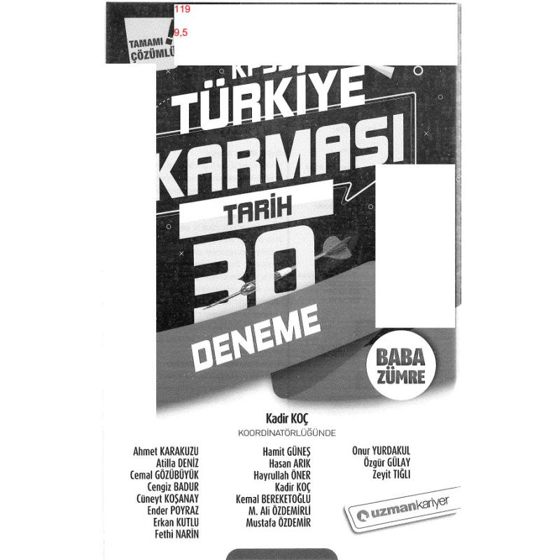 TÜRKİYE KARMASI TARİH 30 DENEME