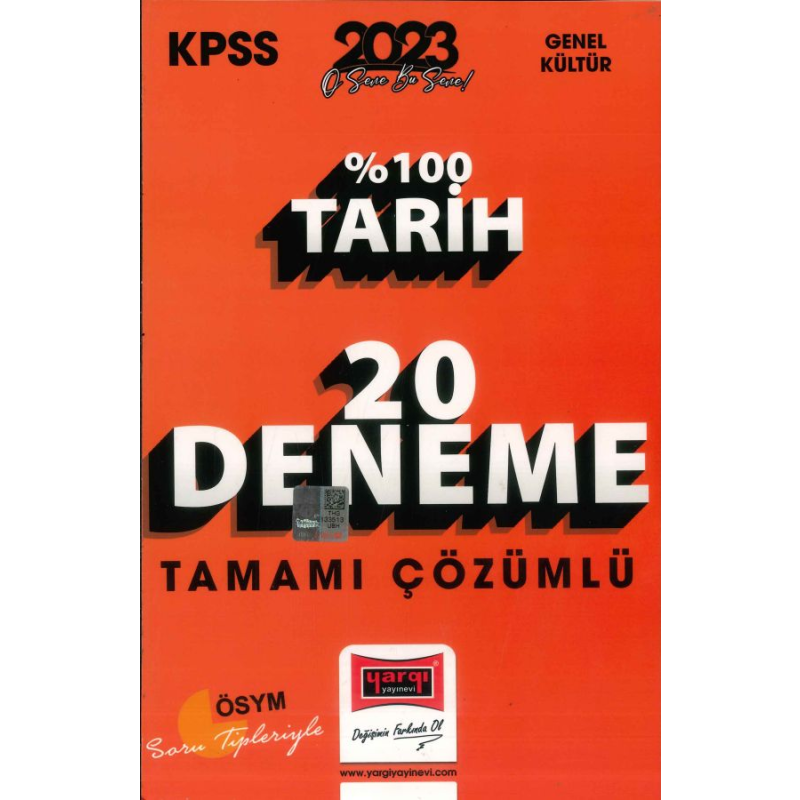 %100 TARİH 20 DENEME ÇÖZÜMLÜ