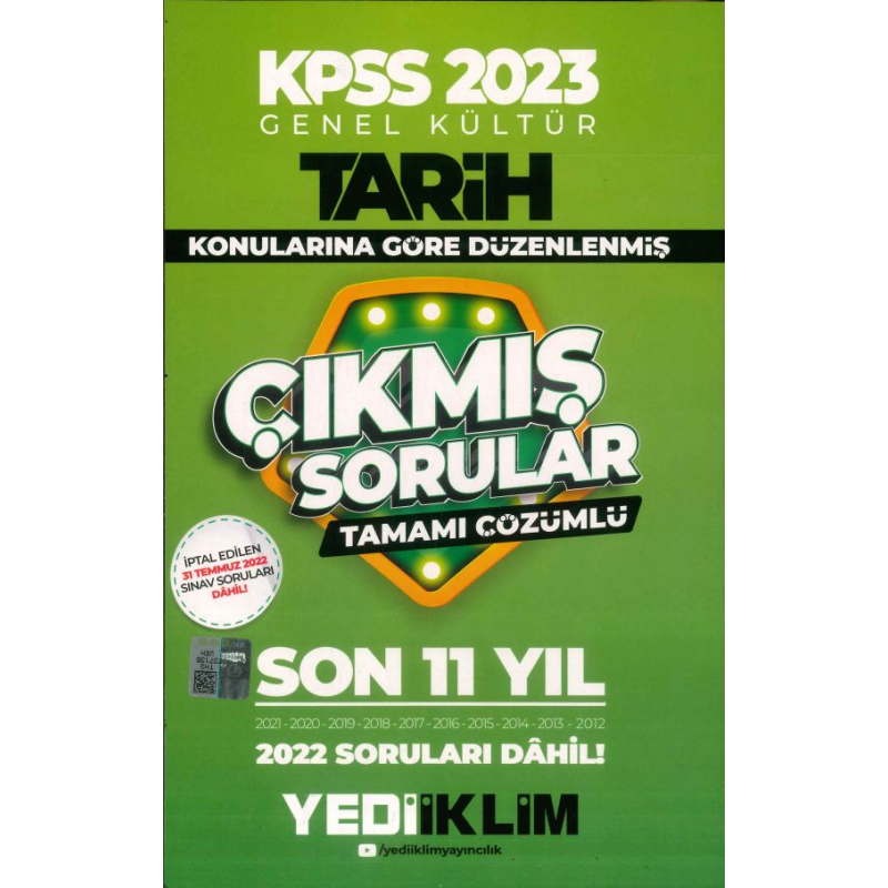 TARİH KONULARINA GÖRE DÜZENLENMİŞ 2012-2022 ÇÖZÜMLÜ ÇIKMIŞ SORULAR