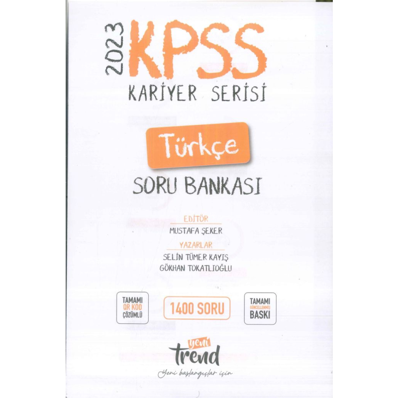 KARİYER SERİSİ TÜRKÇE SORU BANKASI 1400 SORU