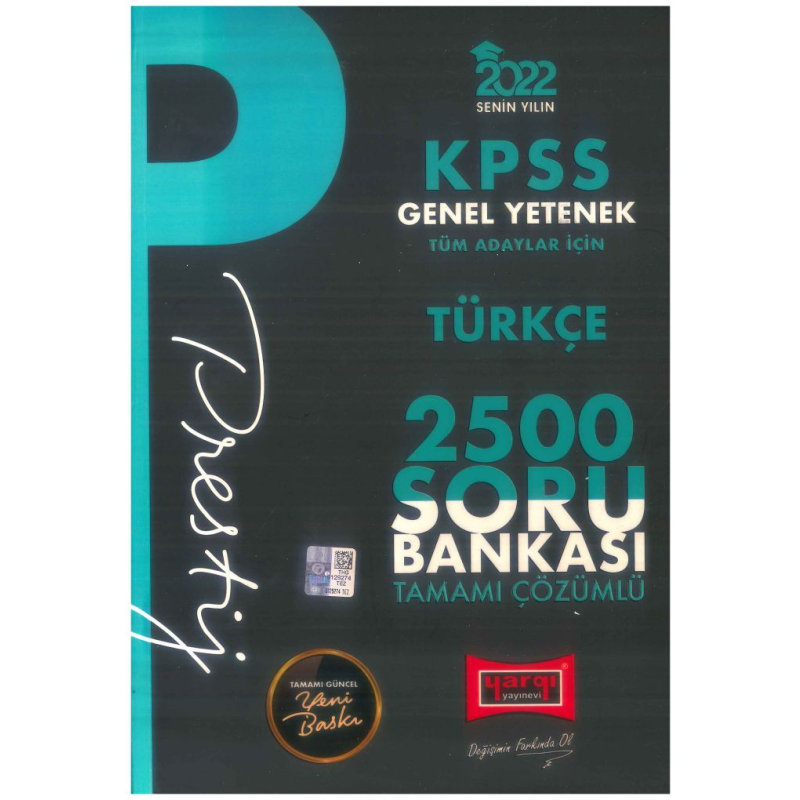 PRESTİJ SERİSİ TÜRKÇE 2500 SORU BANKASI ÇÖZÜMLÜ