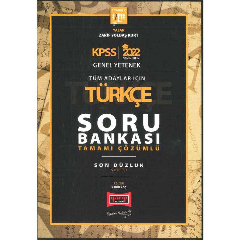 TÜRKÇE TAMAMI ÇÖZÜMLÜ SORU BANKASI SON DÜZLÜK