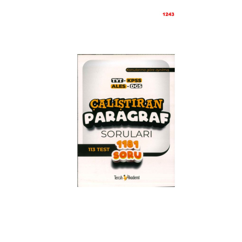 ÇALIŞTIRAN PARAGRAF SORULARI 1181 SORU